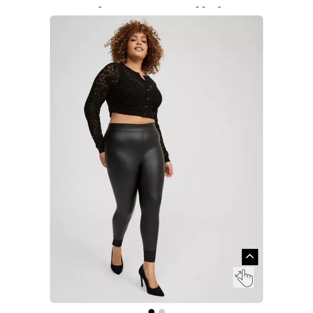 Torrid size 5 black faux leather leggings